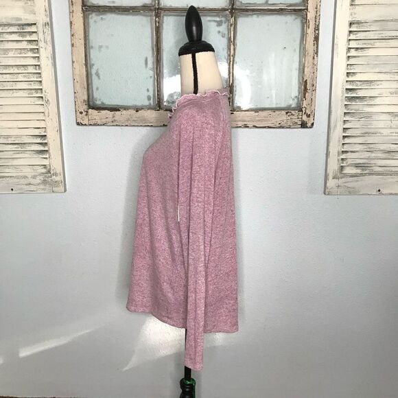 Gibson Buckle Knit Mauve Soft Sweater Women's Long Sleeve Size Large - Picture 3 of 9